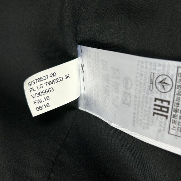 Banana Republic Jacket Women S Tweed Fringe Grey Lined Asymmetrical Snap Closure - Picture 13 of 15